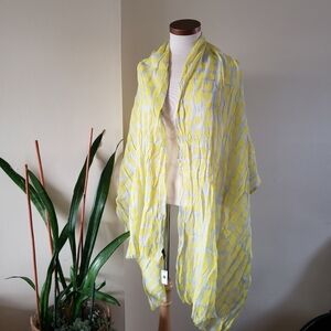 GAP BNWT Viscose Polka Dot Large Scarf - Mellow Yellow/Greyish O/S